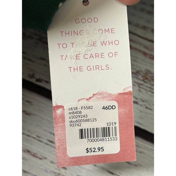 Cacique Womens Green Polka Dot Lightly Lined Full Coverage T-Shirt Bra Size 46DD - Picture 6 of 6